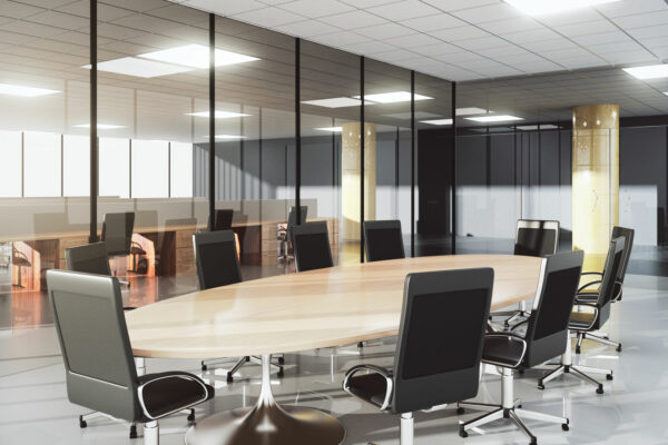 modern conference room in a sunny office