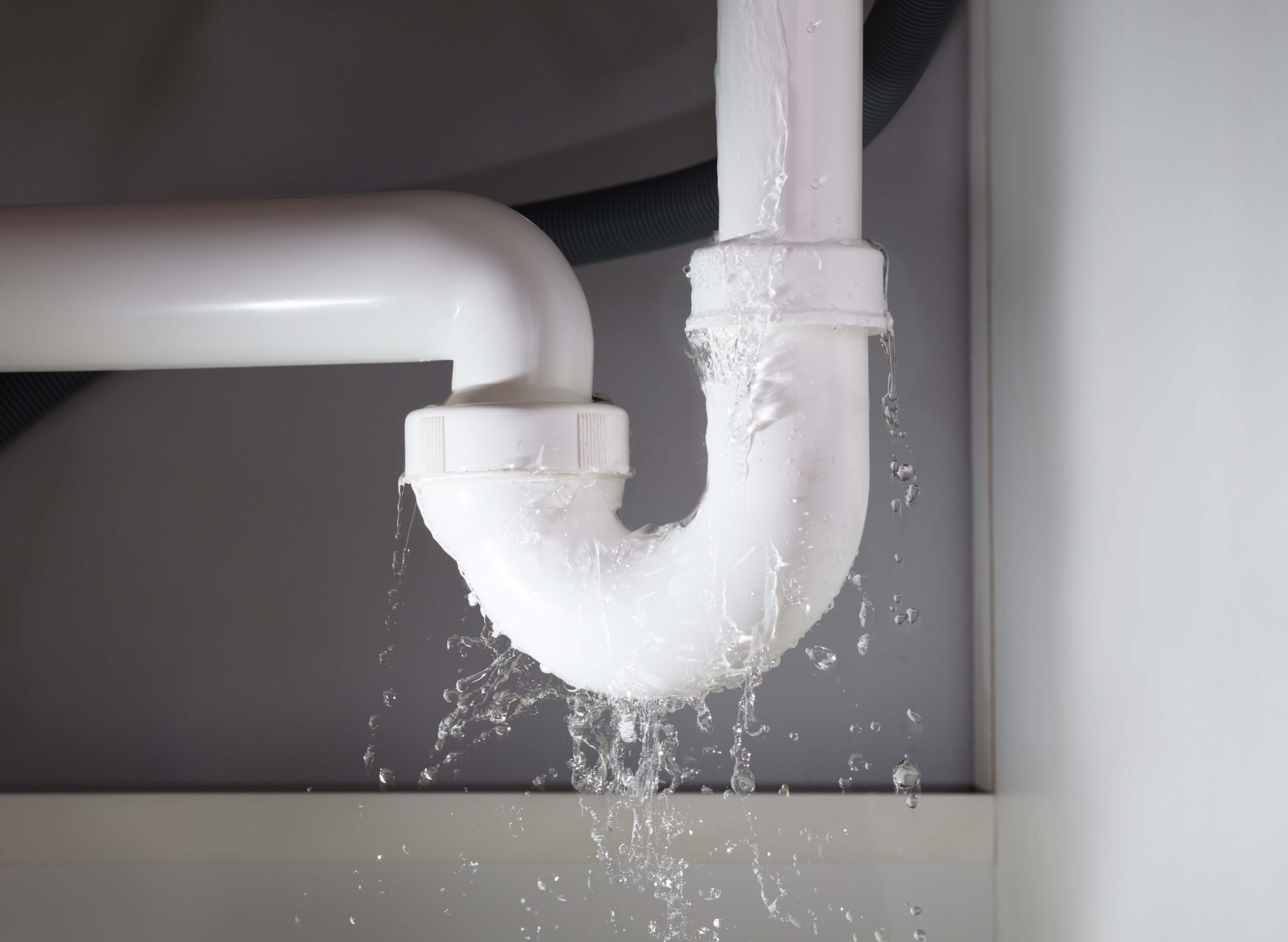 water leaking from a pipe